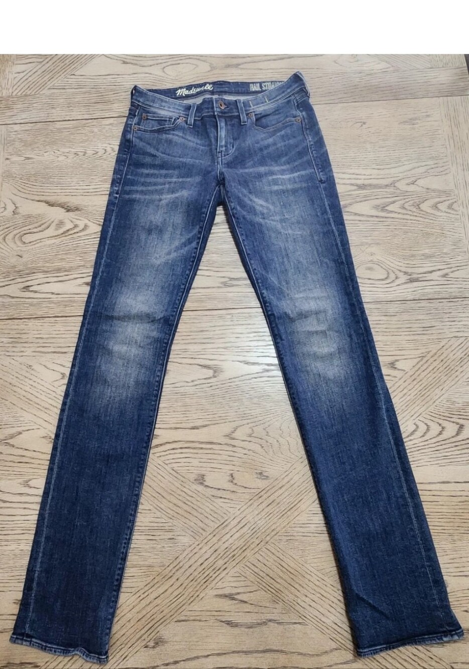 Madewell Rail Straight Women's Medium Wash Denim Jeans Size 25x34